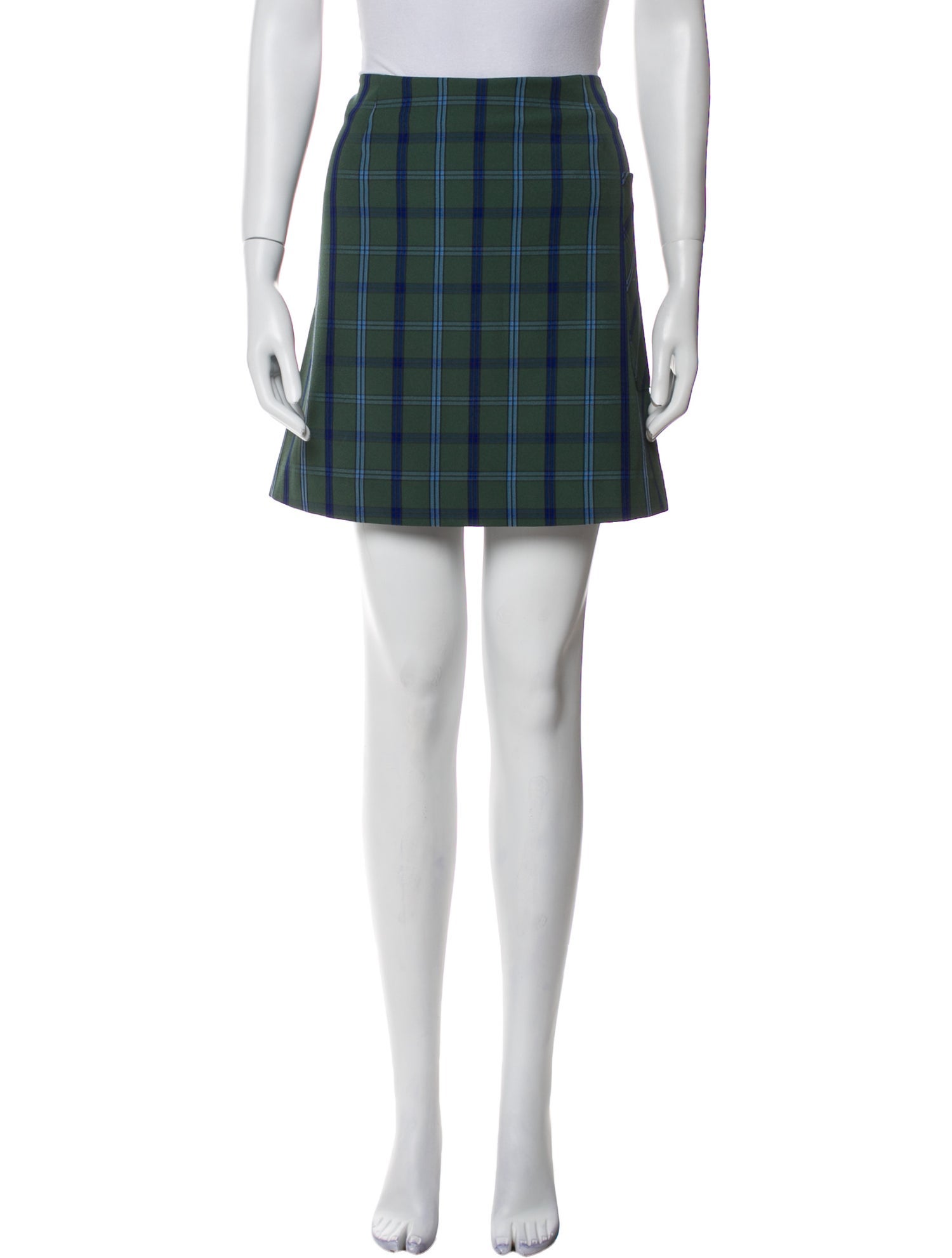 Tory Sport Plaid Print Mini Skirt