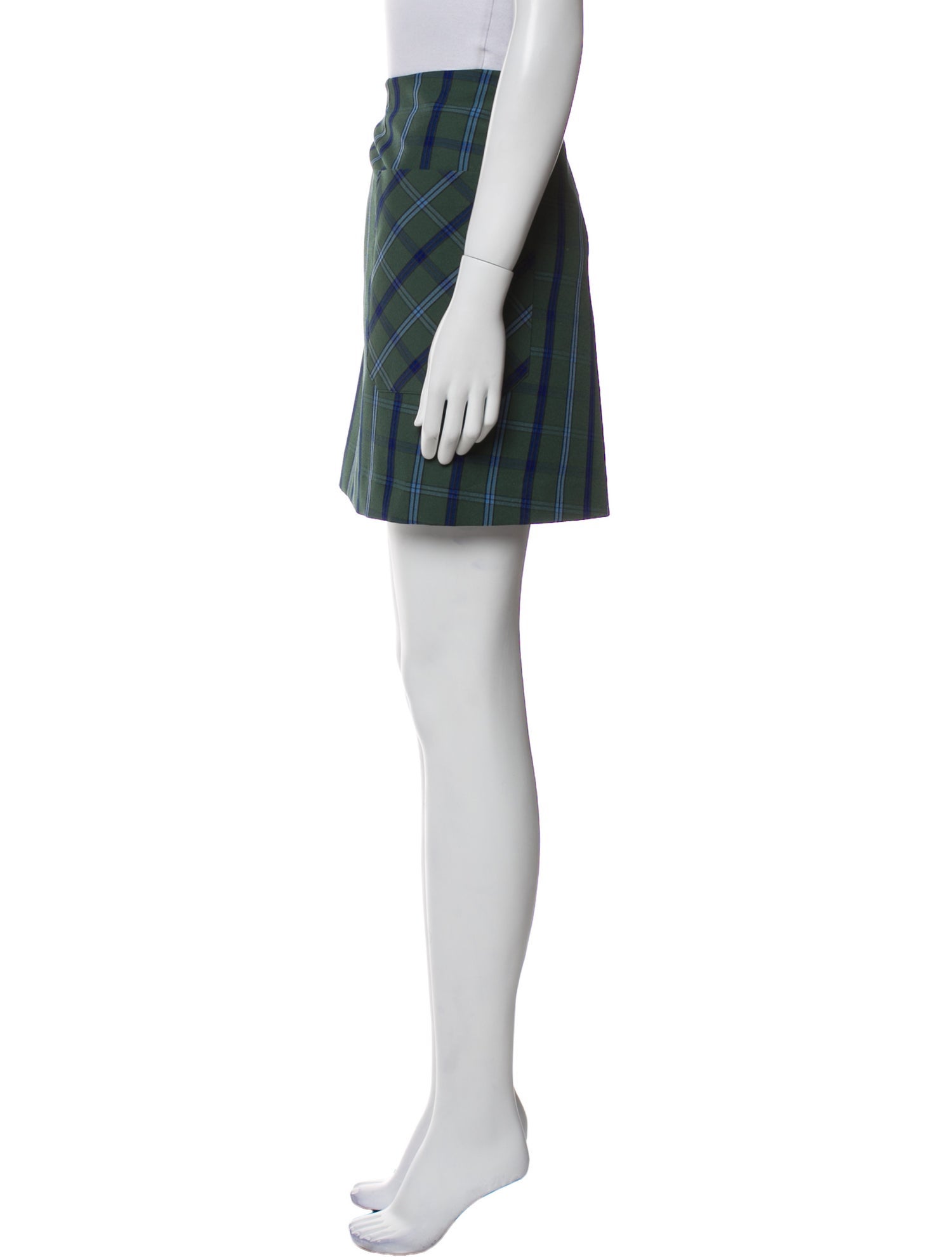 Tory Sport Plaid Print Mini Skirt