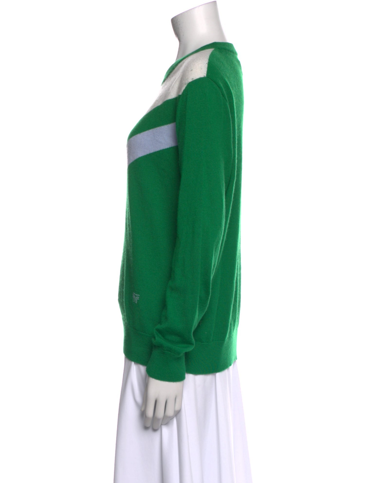 Tory Sport Colorblock Pattern Crew Neck Sweater