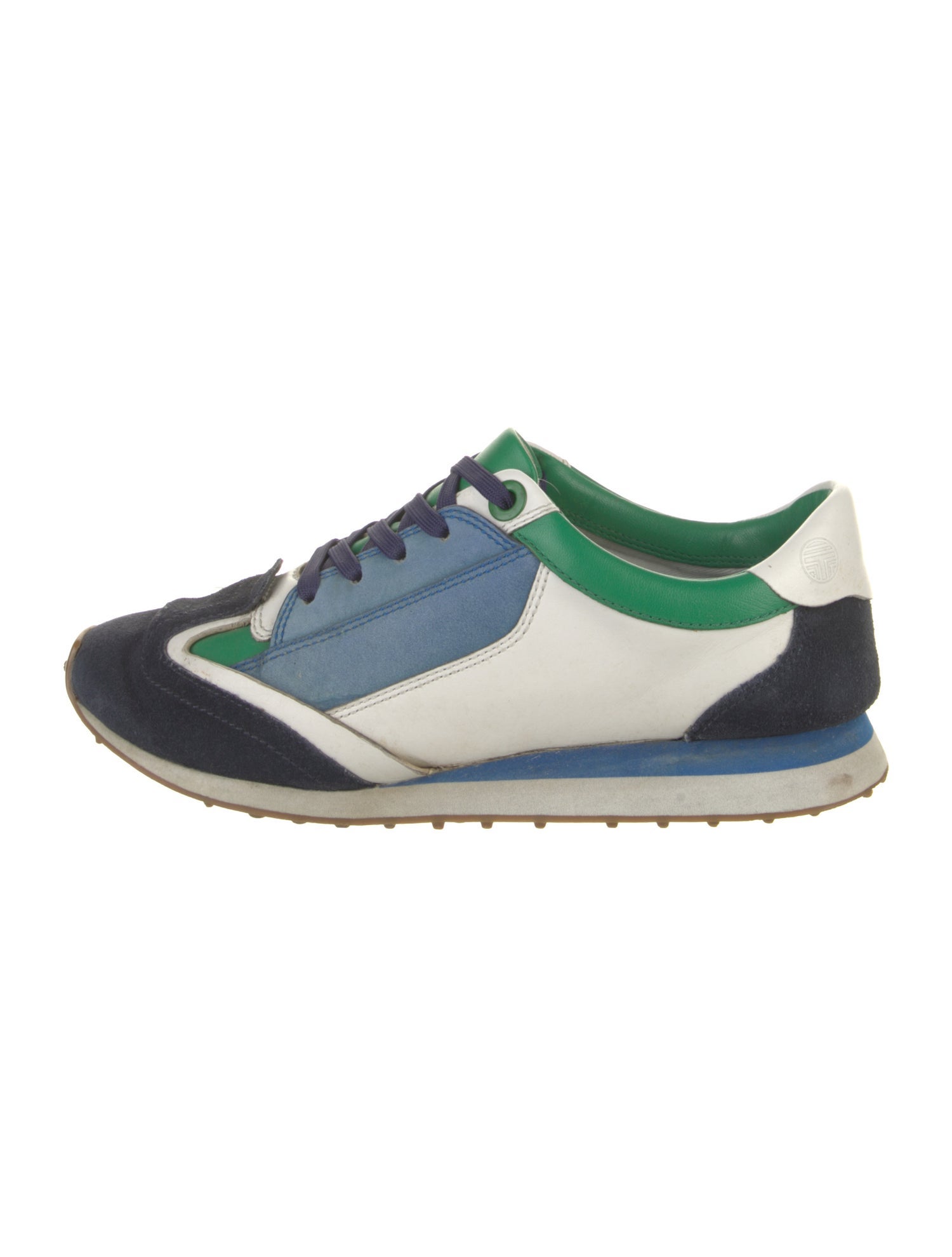 Tory Sport Leather Colorblock Pattern Sneakers
