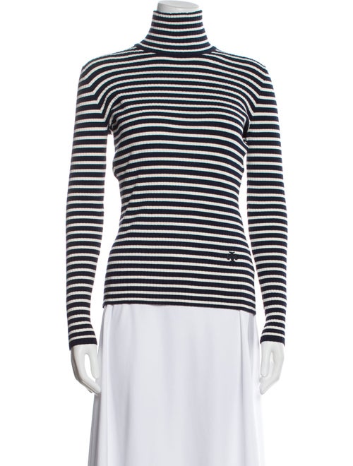Tory Sport Striped Turtleneck Top