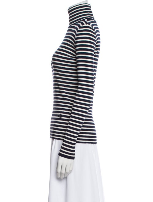 Tory Sport Striped Turtleneck Top