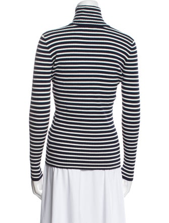 Tory Sport Striped Turtleneck Top
