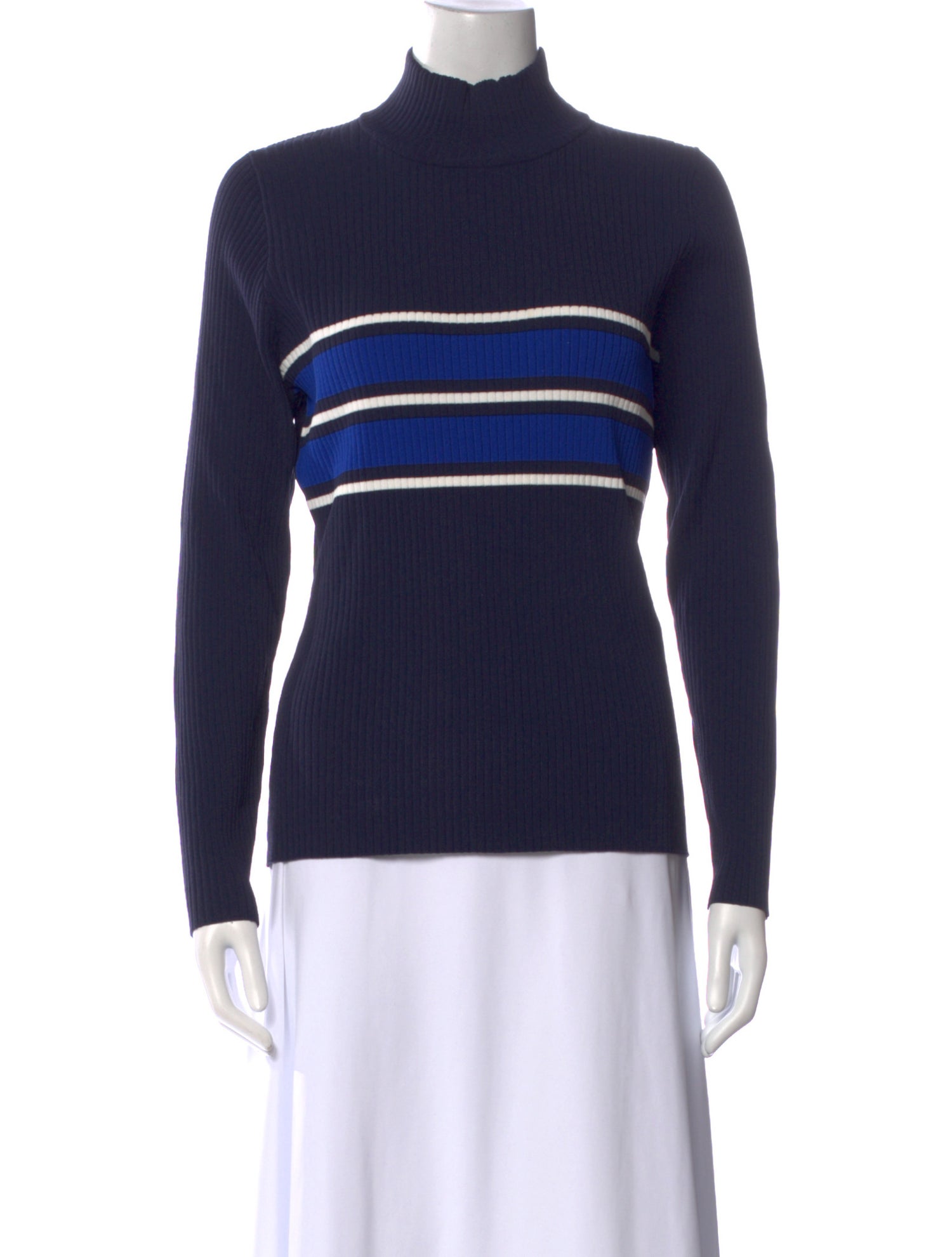 Tory Sport Striped Turtleneck Sweatshirt