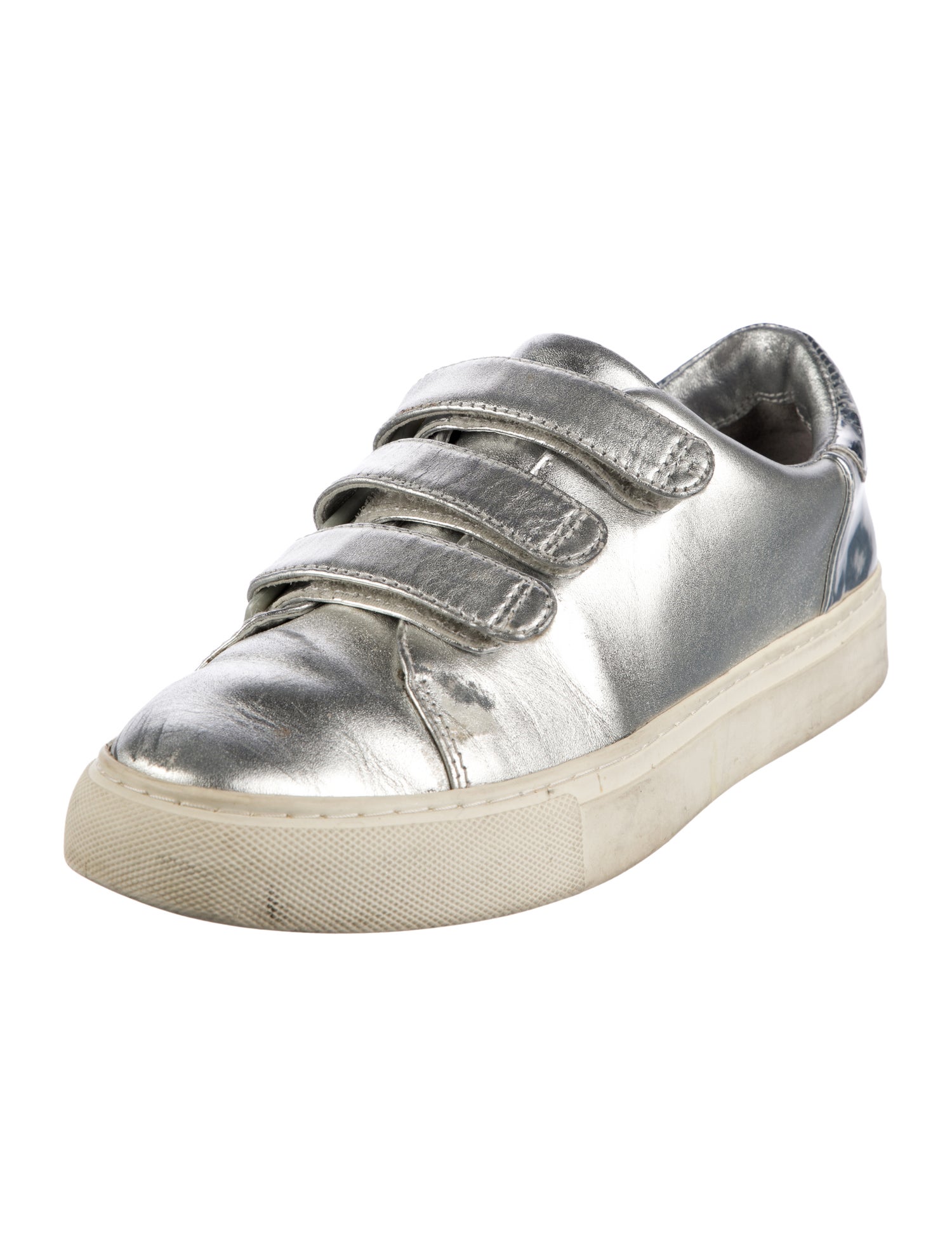 Tory Sport Leather Ruffle Embellishment Sneakers