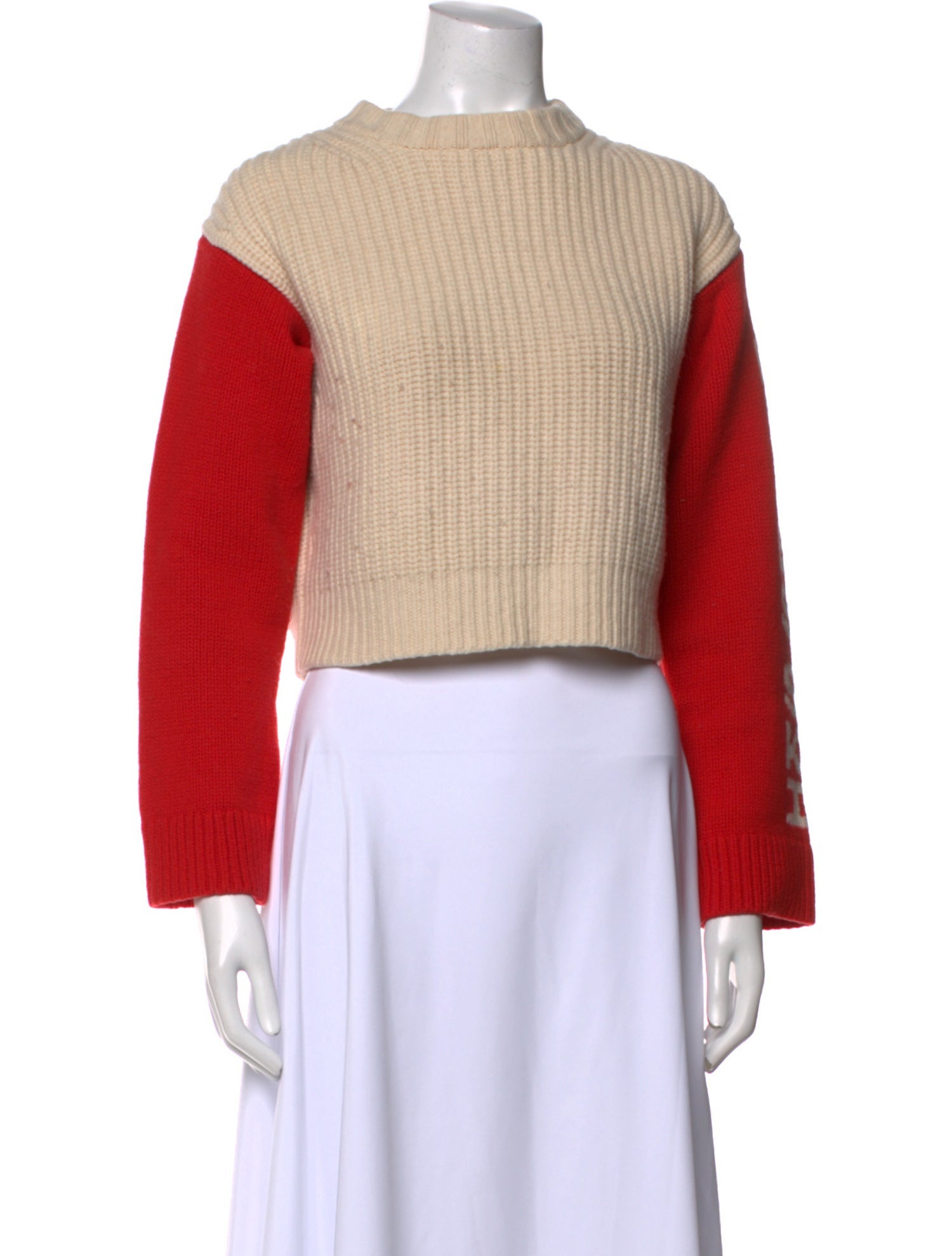 Tory Sport Merino Wool Colorblock Pattern Sweater