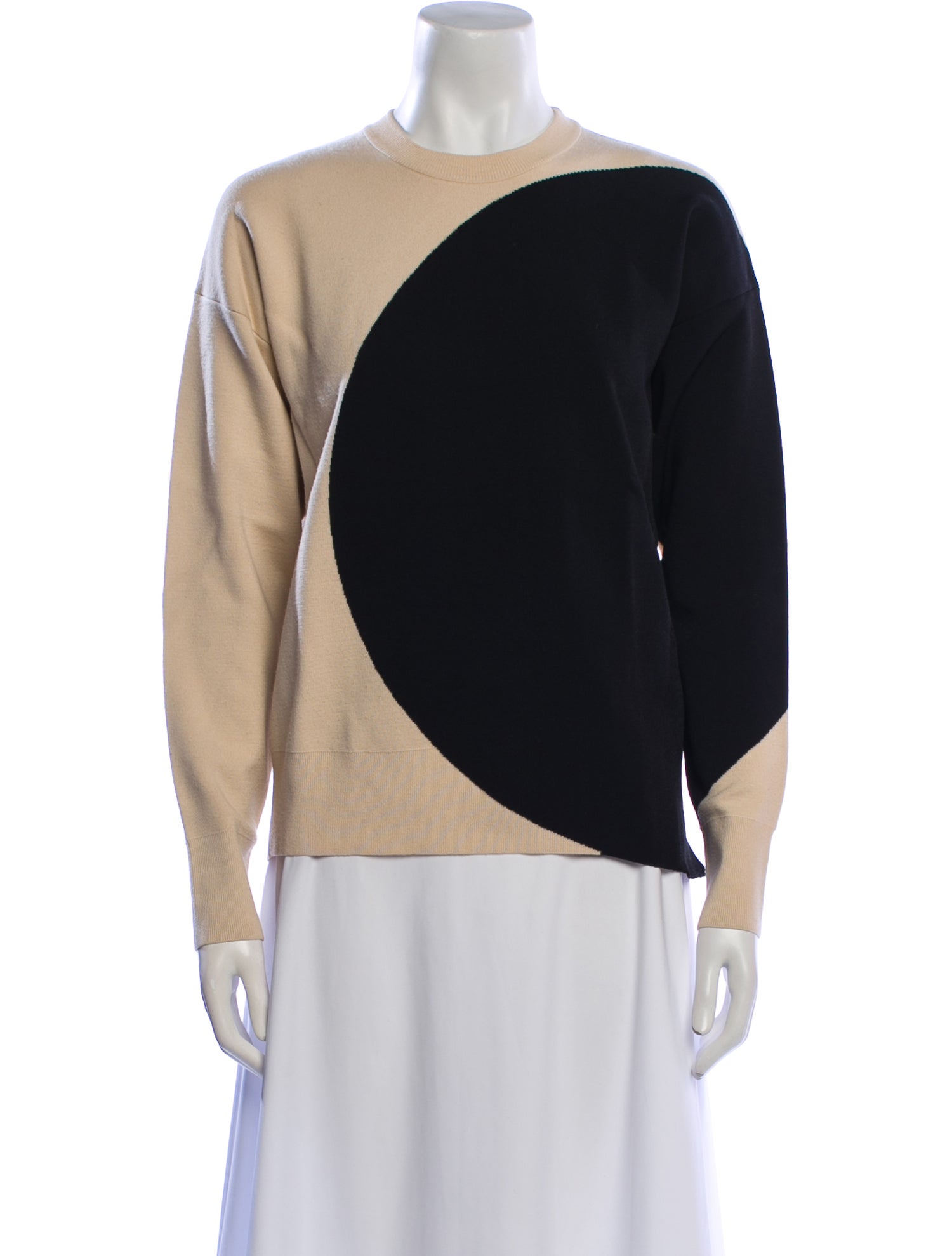 Tory Sport Colorblock Pattern Crew Neck Sweater