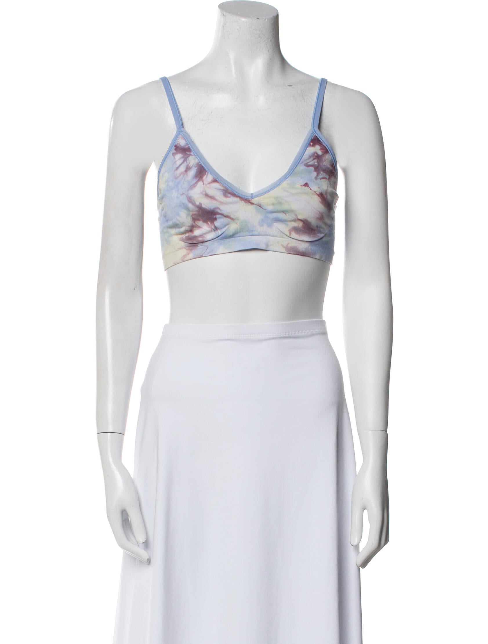 Tory Sport Printed V-Neck Crop Top