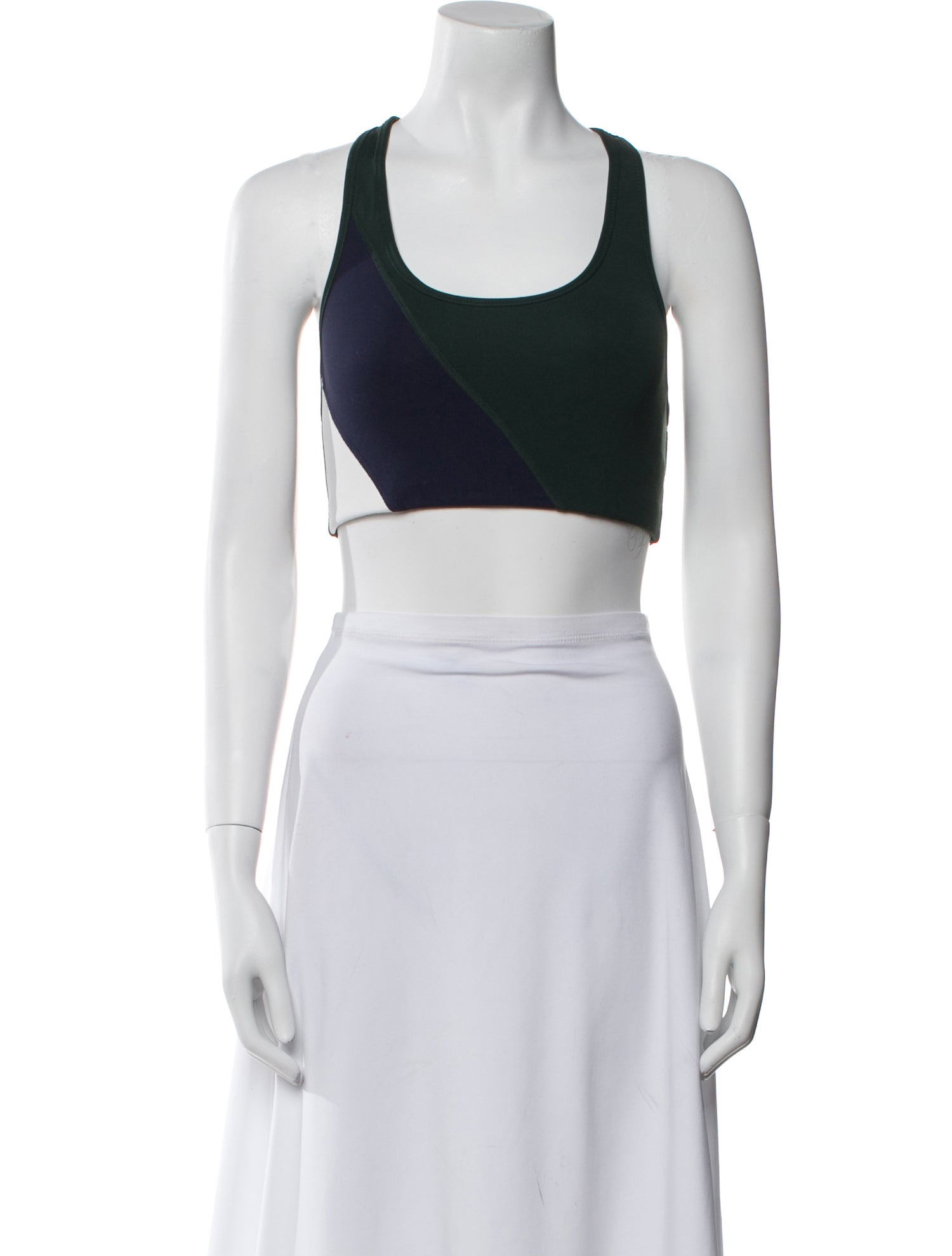 Tory Sport Scoop Neck Sleeveless Crop Top