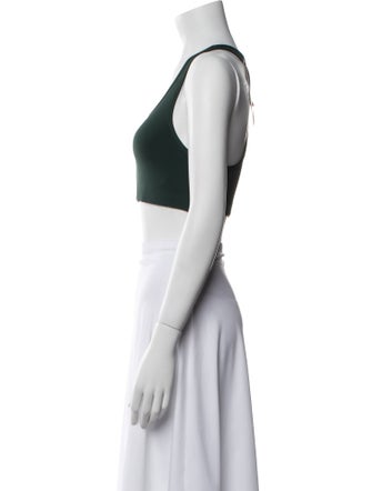 Tory Sport Scoop Neck Sleeveless Crop Top
