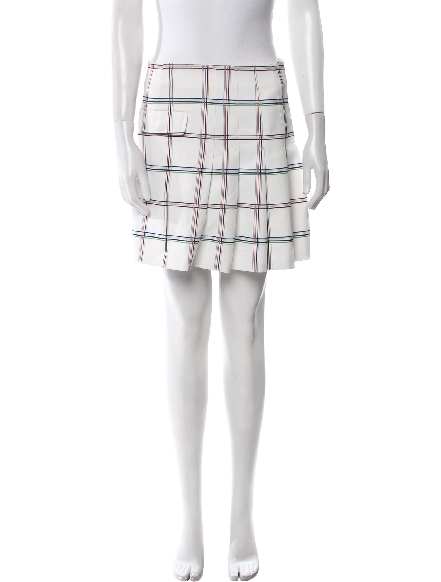 Tory Sport Plaid Print Mini Skirt
