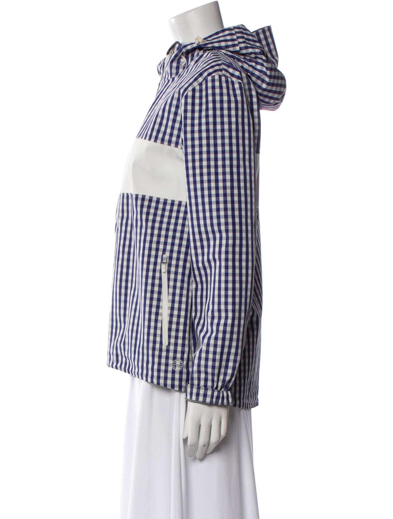 Tory Sport Plaid Print Biker Jacket