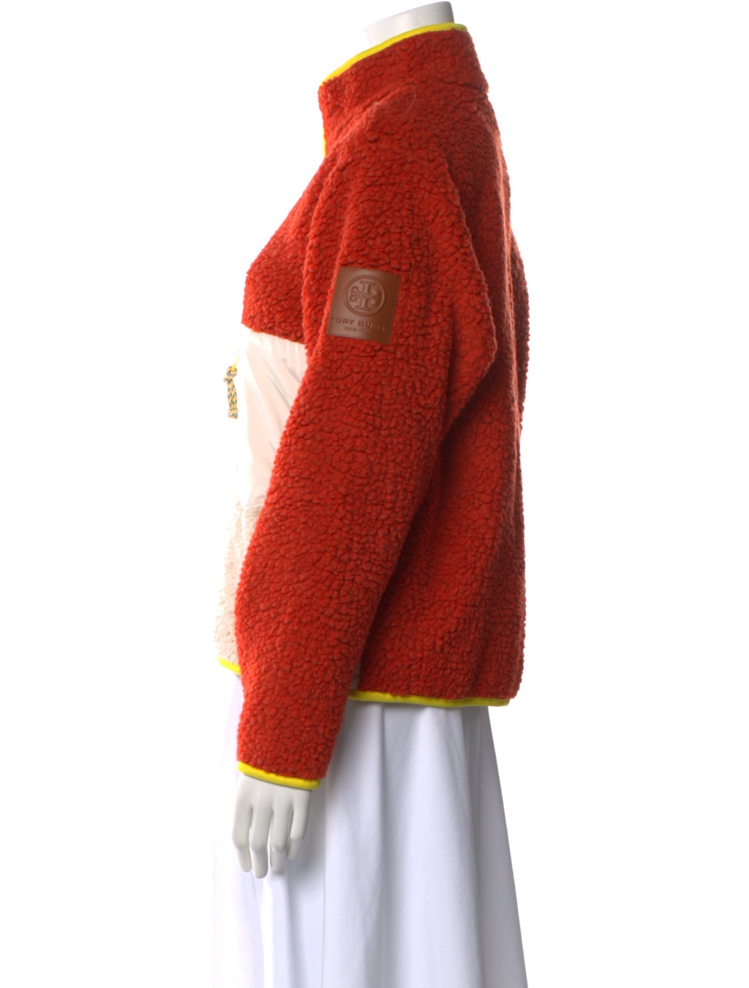 Tory Sport Colorblock Pattern Mock Neck Sweatshirt