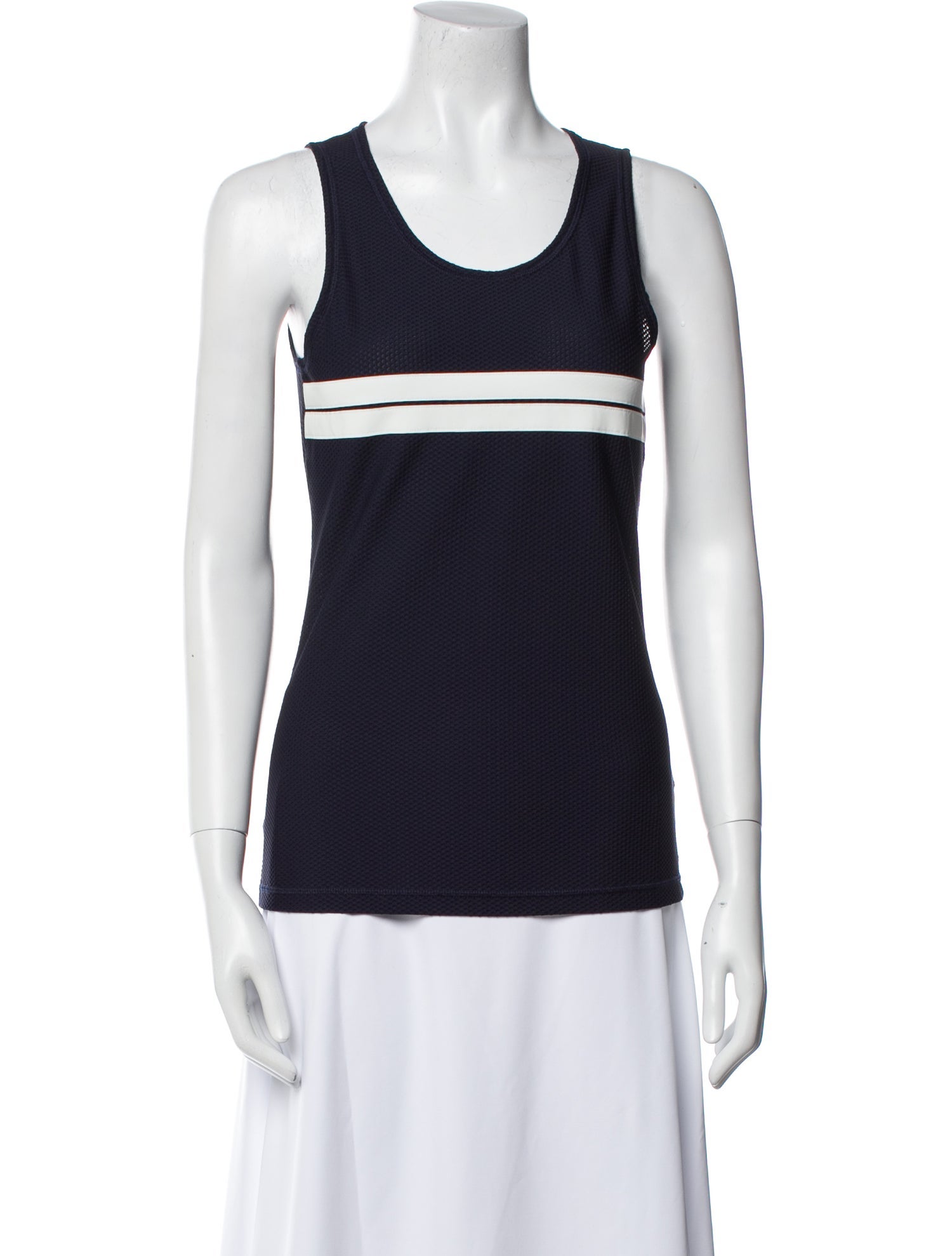 Tory Sport Nylon Colorblock Pattern Top