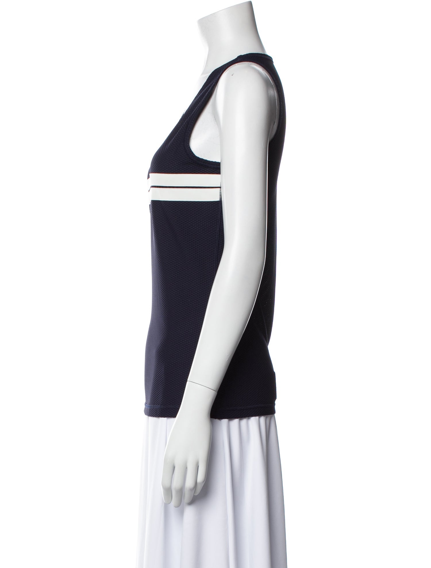 Tory Sport Nylon Colorblock Pattern Top
