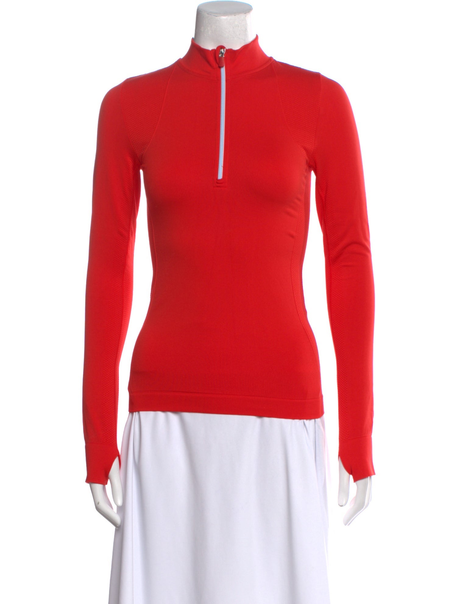 Tory Sport Mock Neck Long Sleeve Top