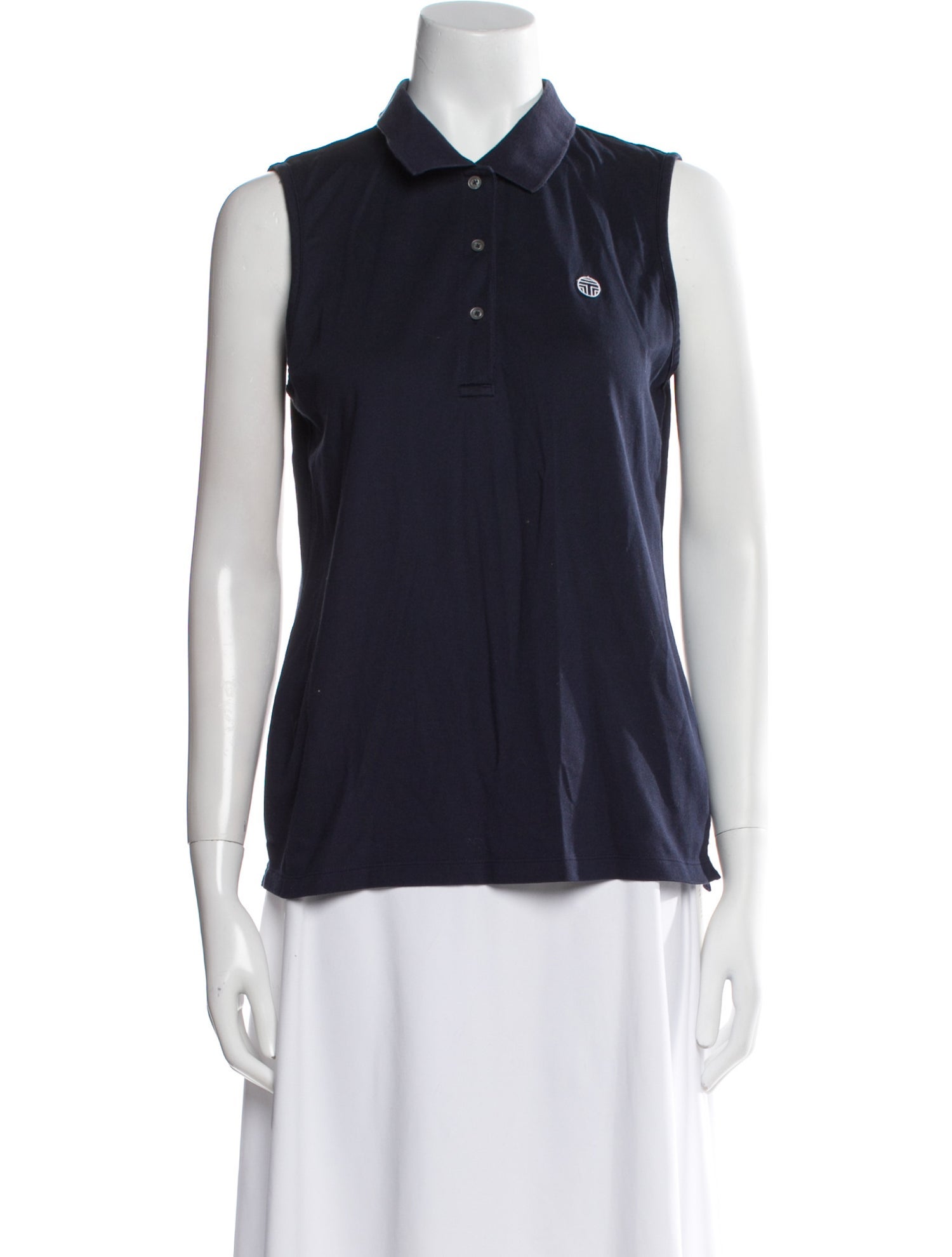 Tory Sport Sleeveless Button-Up Top