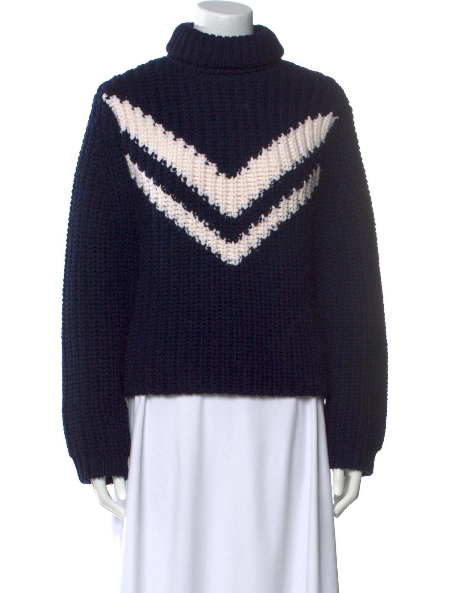 Tory Sport Merino Wool Colorblock Pattern Sweater