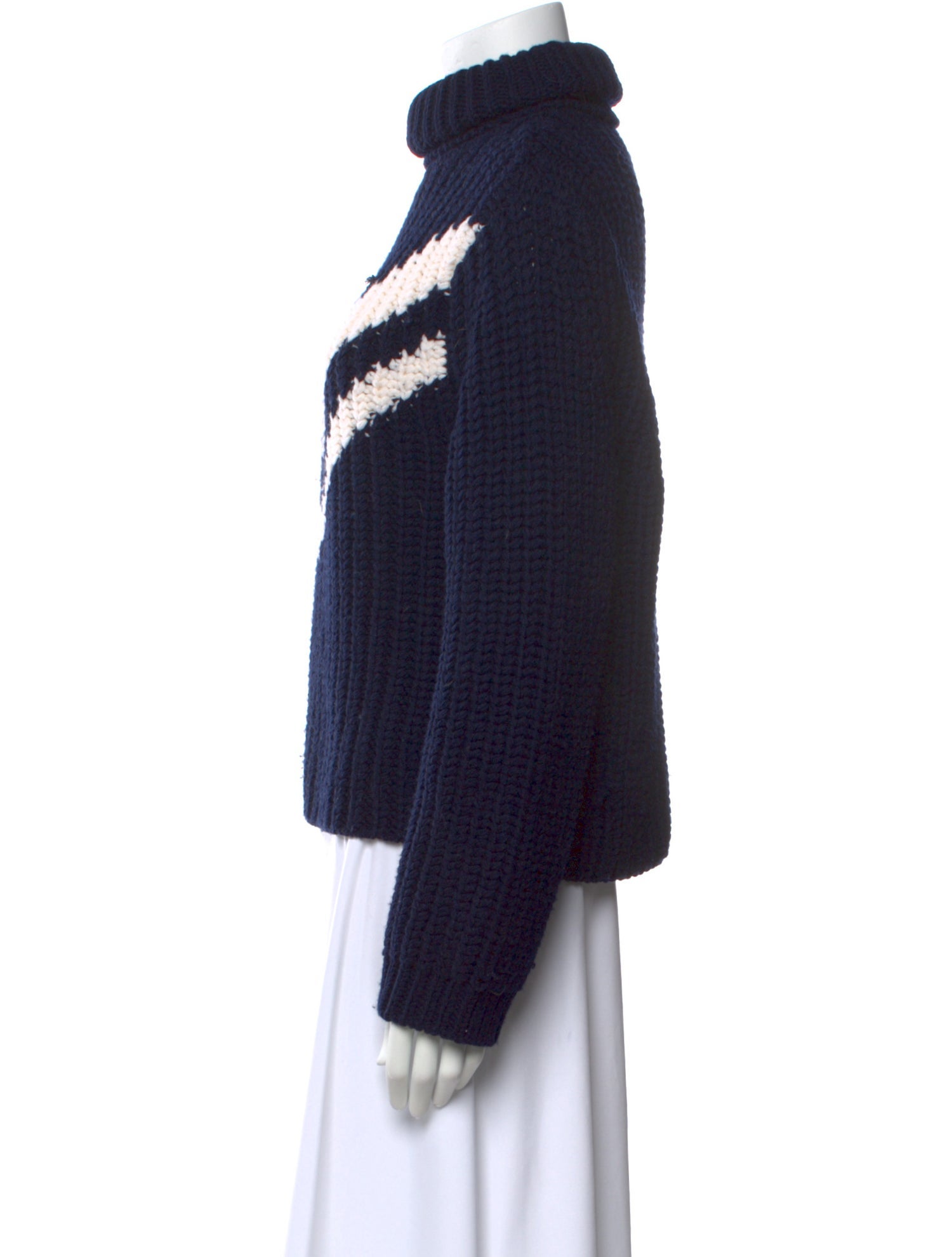Tory Sport Merino Wool Colorblock Pattern Sweater