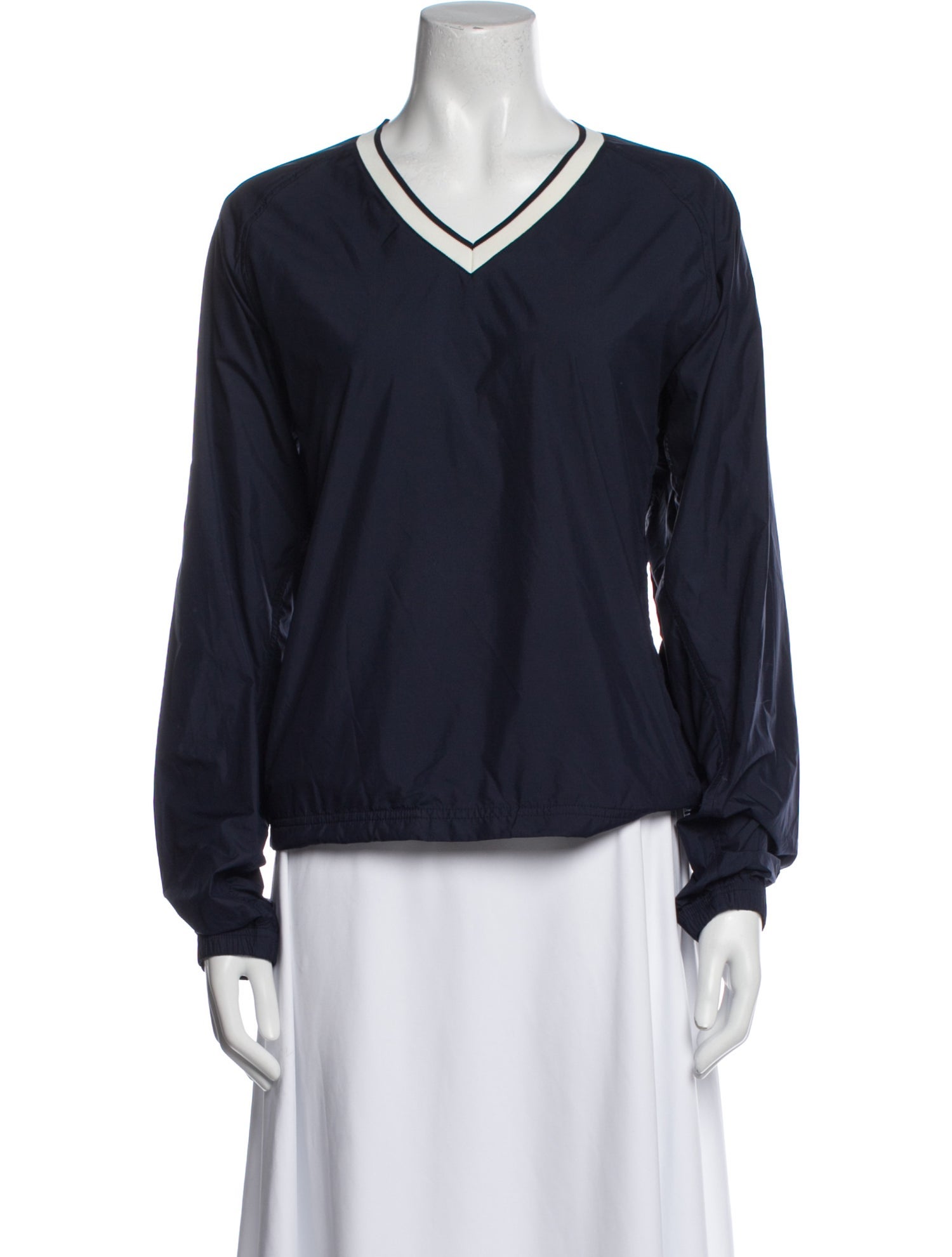 Tory Sport V-Neck Long Sleeve Top