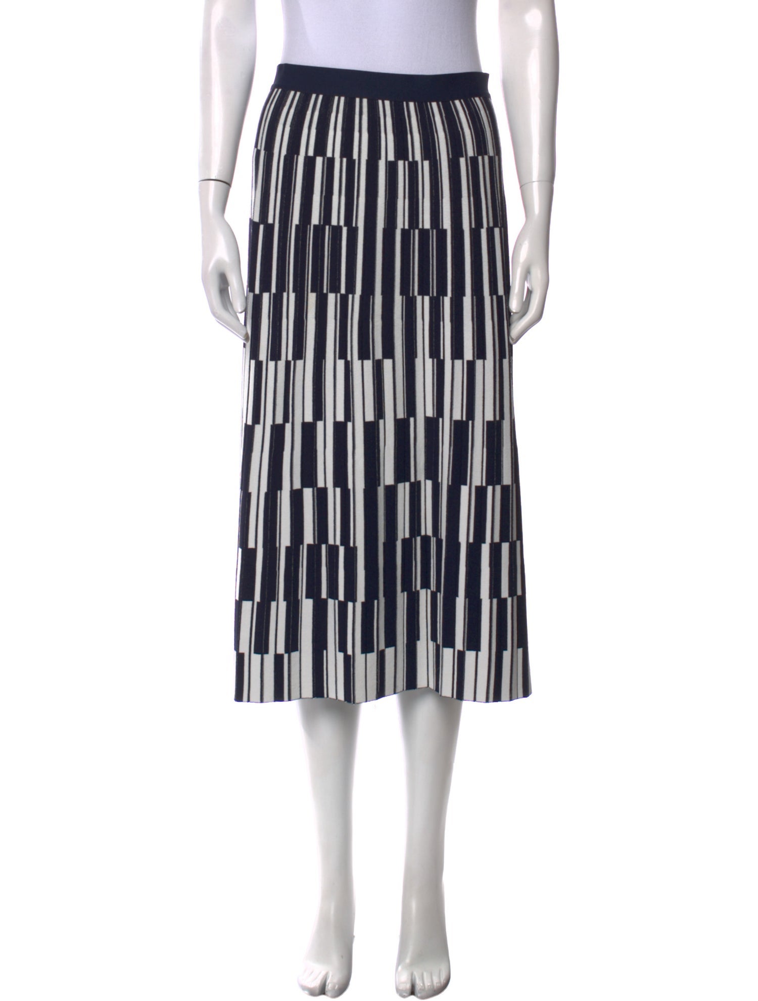 Tory Sport Striped Midi Length Skirt