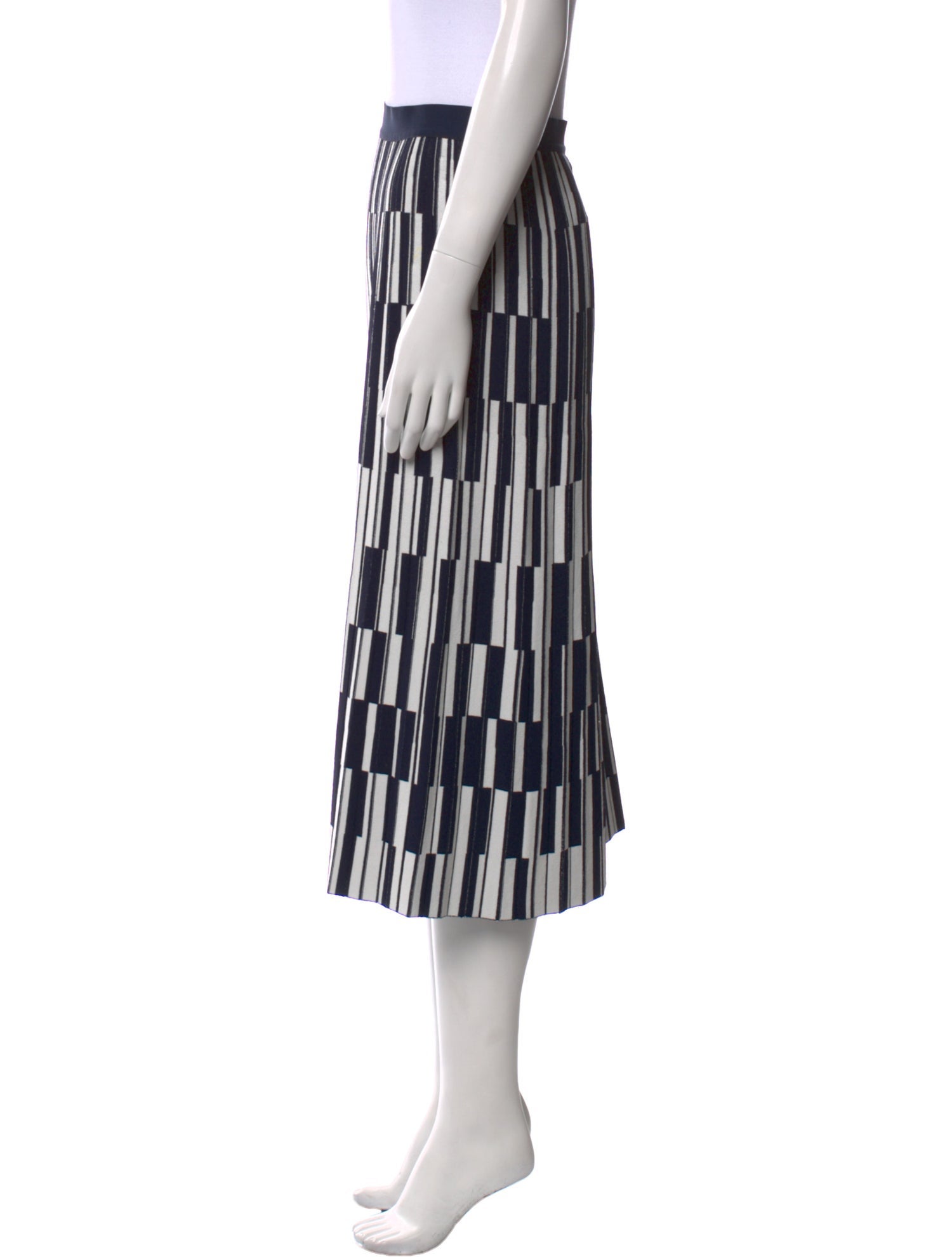 Tory Sport Striped Midi Length Skirt