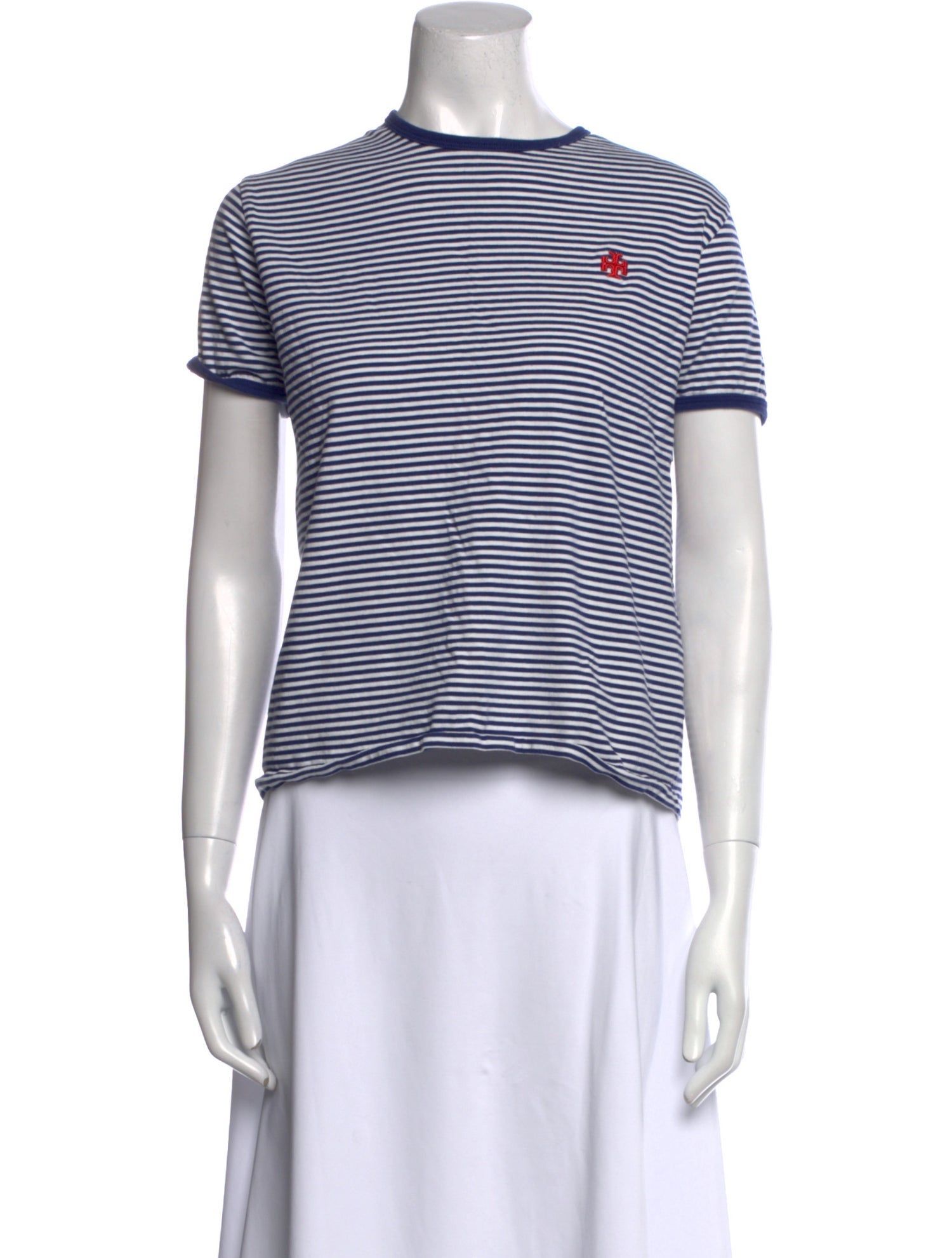 Tory Sport Striped Crew Neck T-Shirt