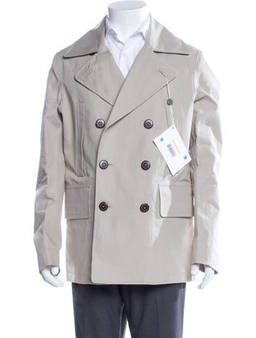 Tiger Jay Outerwear Plaid Print Peacoat M