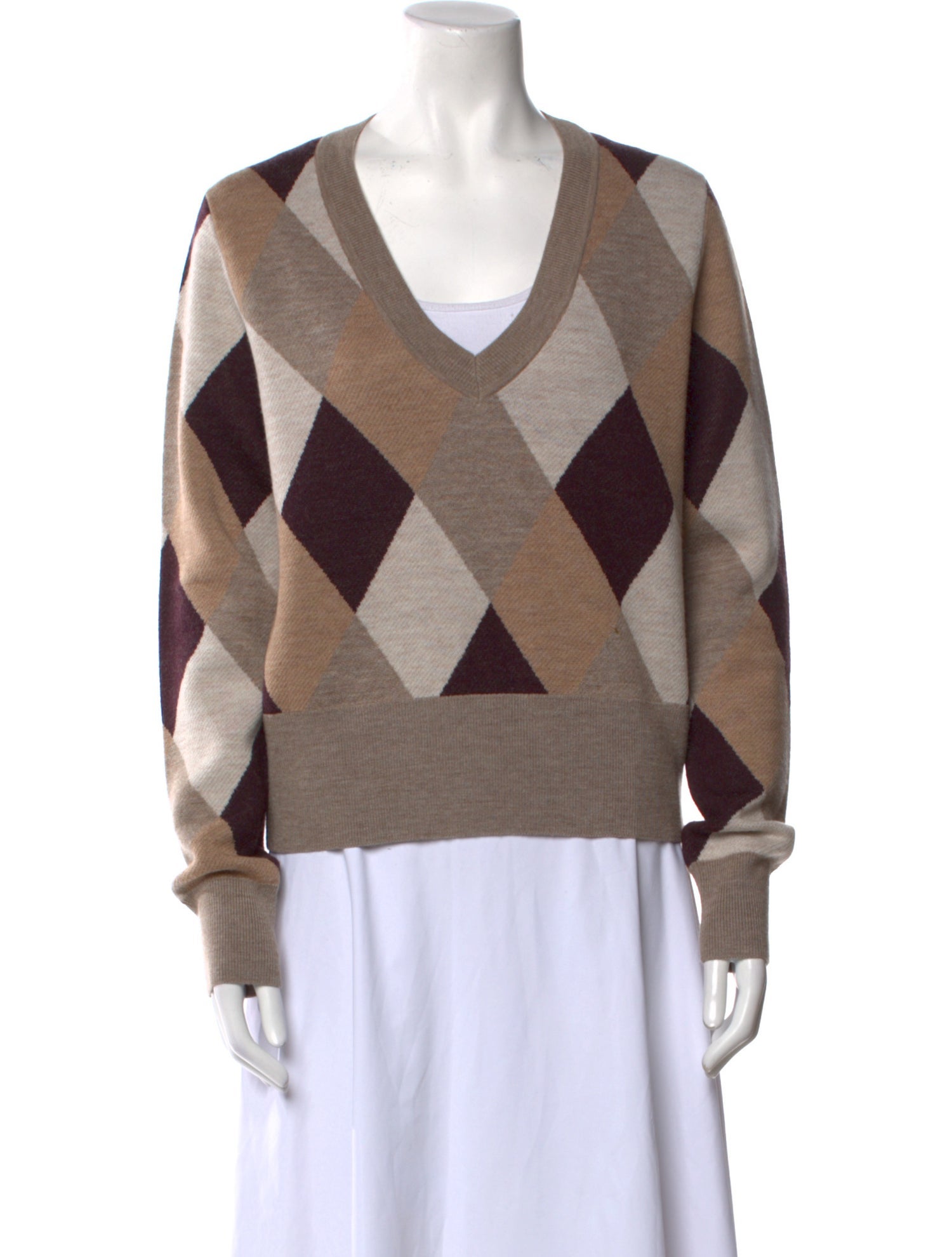 Tiger of Sweden Merino Wool Plaid Print Sweater