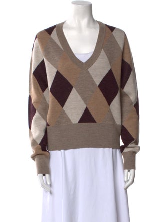 Tiger of Sweden Merino Wool Plaid Print Sweater