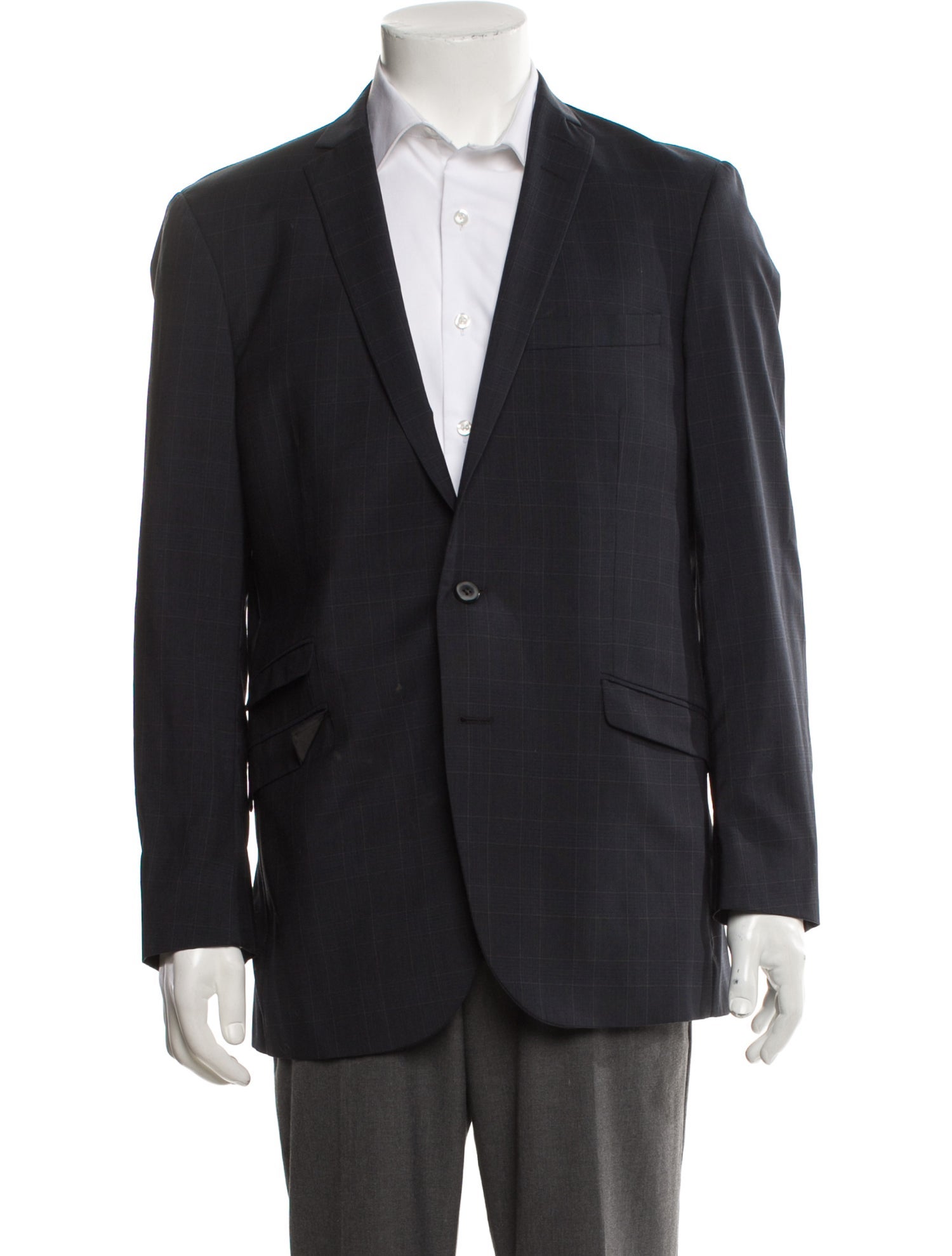 Tiger of Sweden Wool Plaid Print Blazer