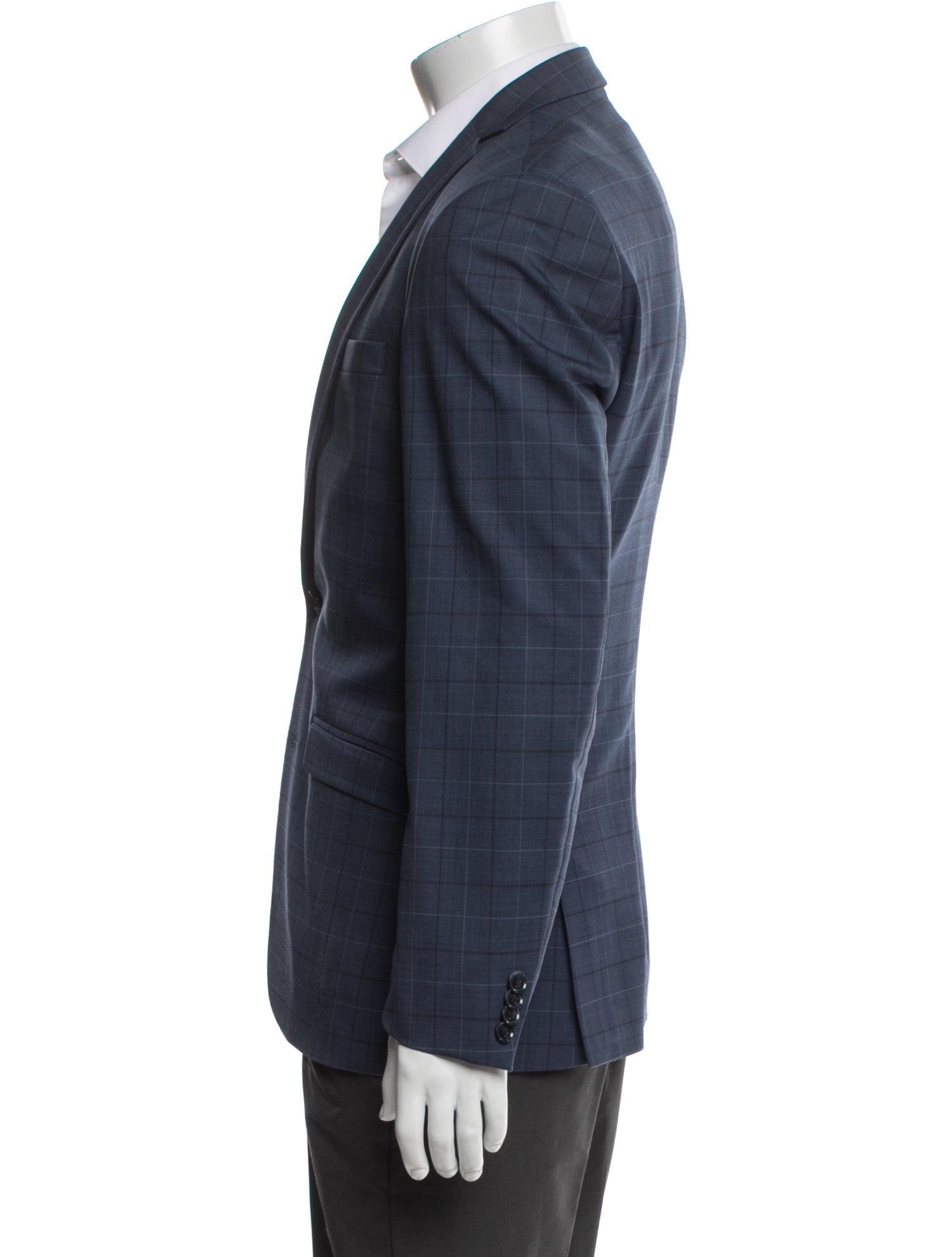 Tiger of Sweden Wool Plaid Print Blazer