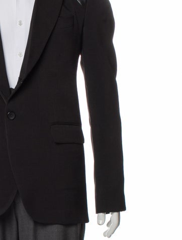 Tokyo James Suiting Leather Trim Embellishment Blazer M