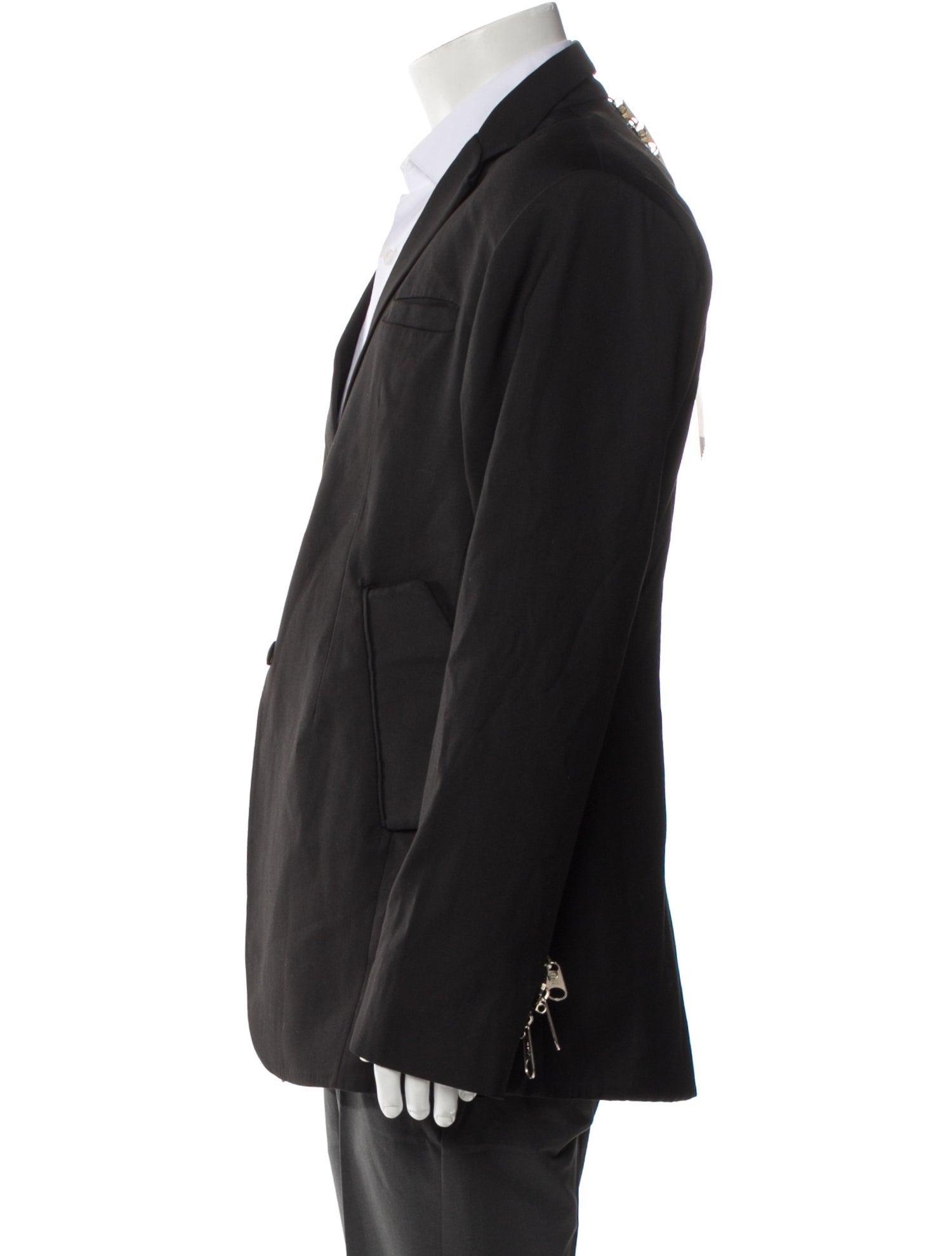 Tokyo James Zipper Embellished Peacoat