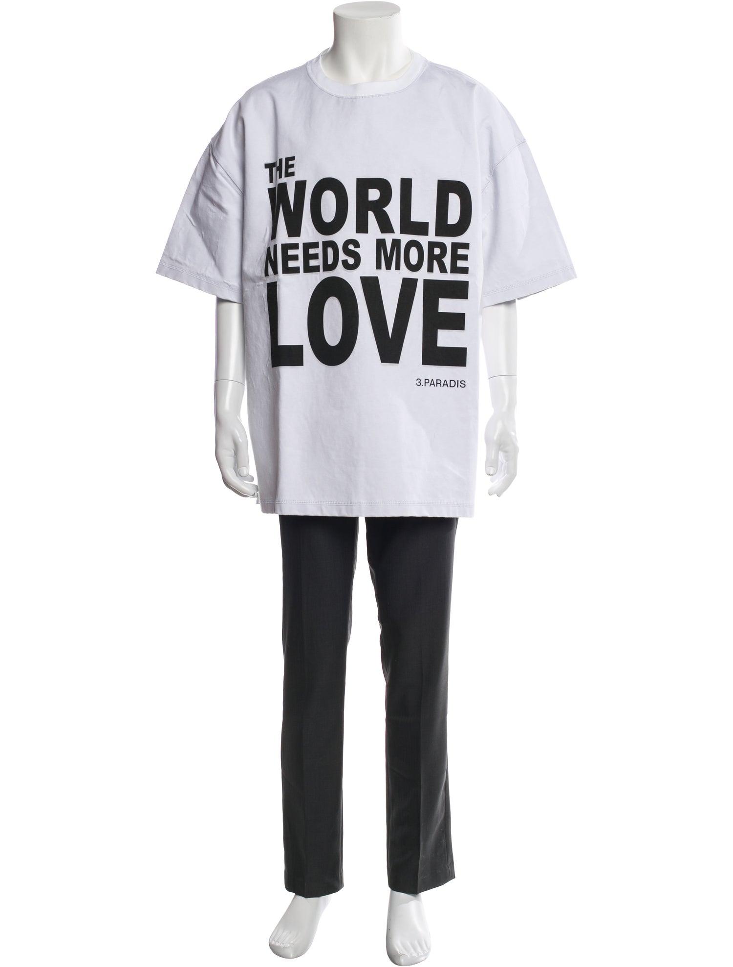 3.PARADIS Graphic Print Crew Neck T-Shirt