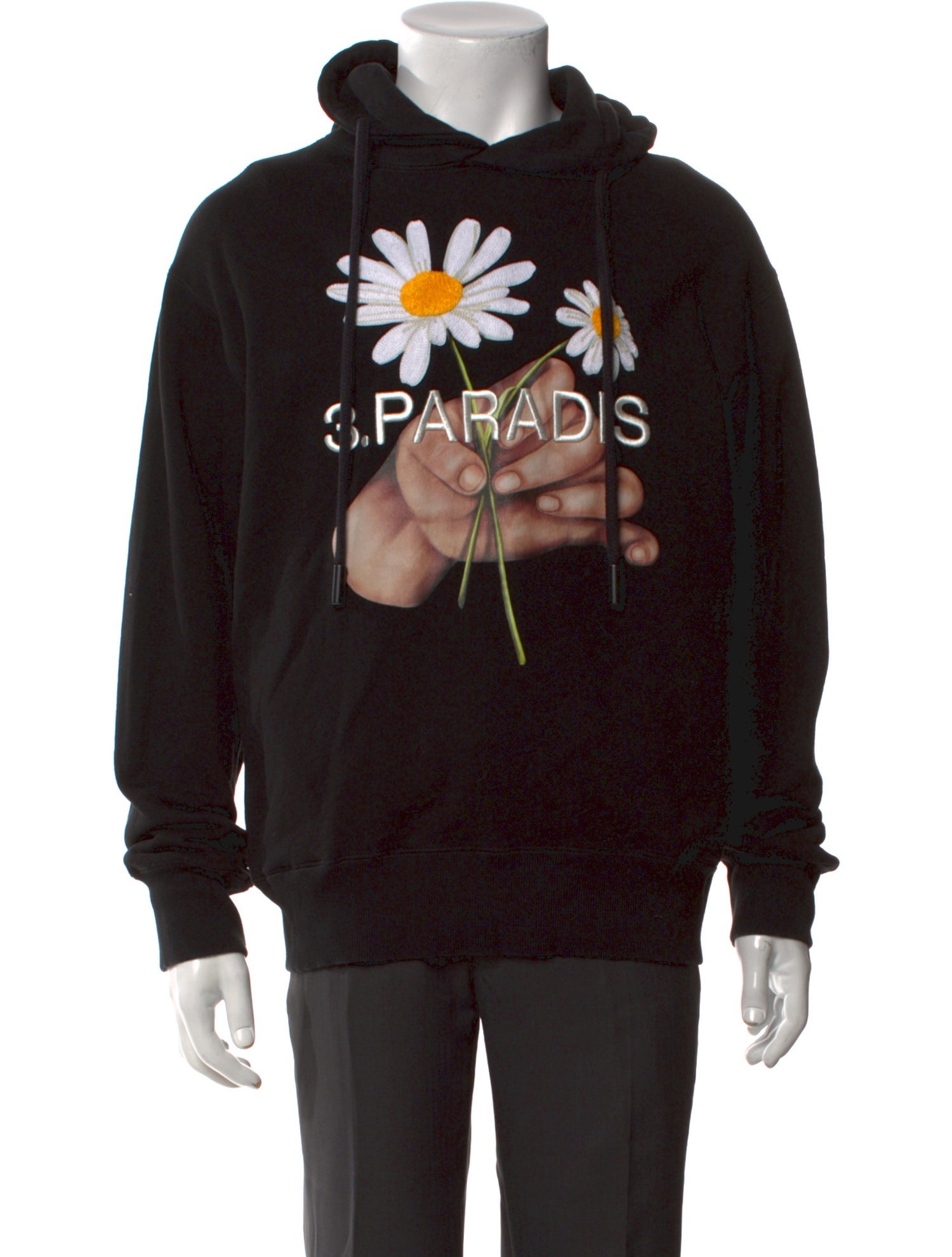 3.PARADIS Graphic Print Crew Neck Hoodie