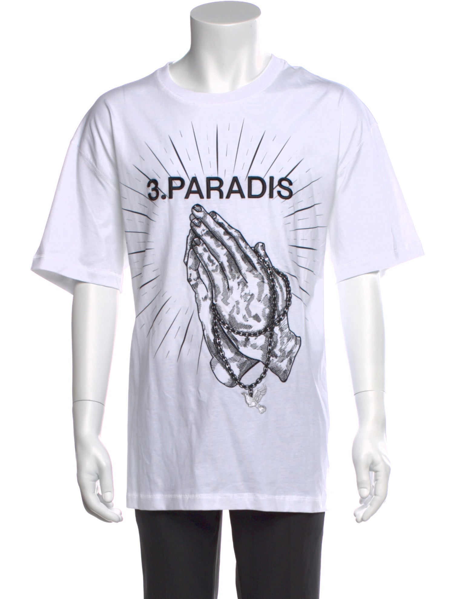 3.PARADIS Graphic Print Crew Neck T-Shirt