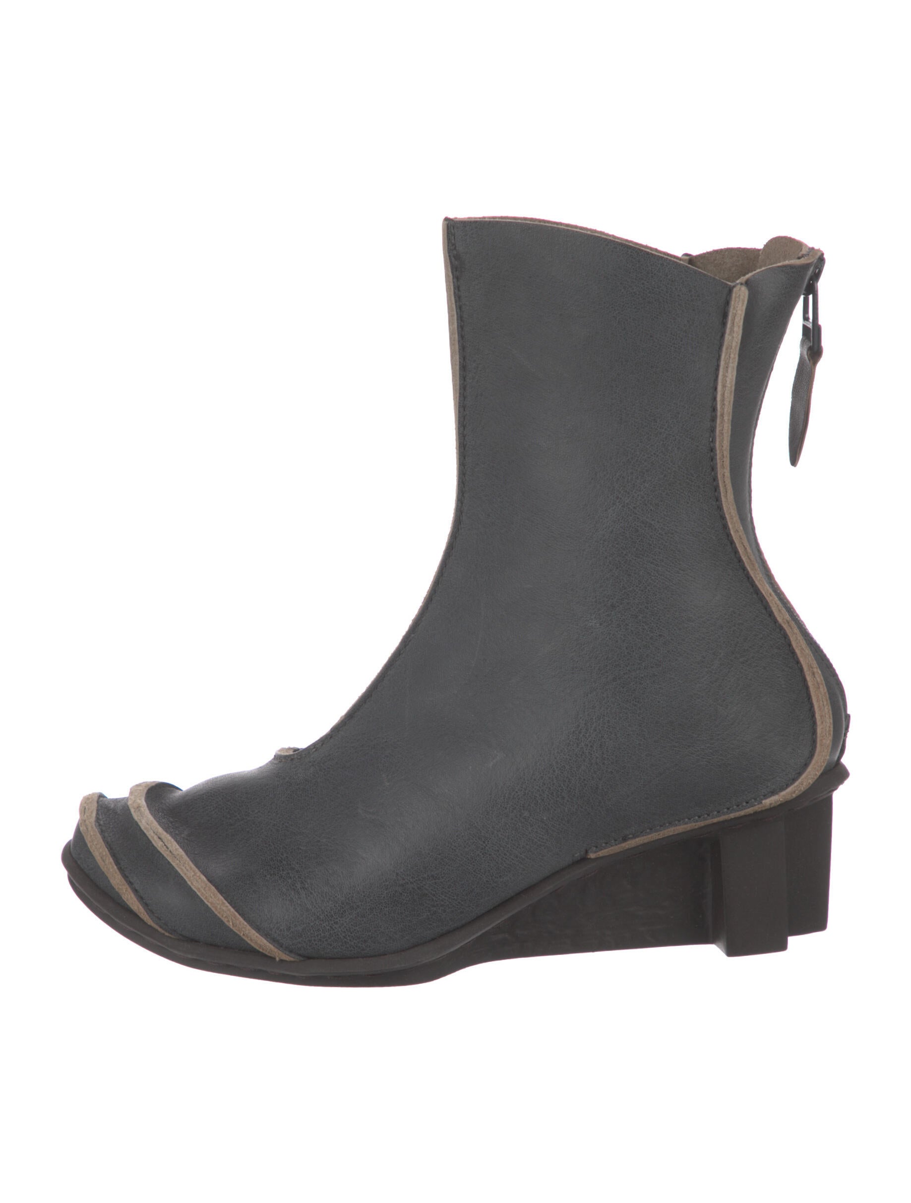 Trippen Leather Sock Boots Grey Boots, Shoes WTPPN20370 The RealReal