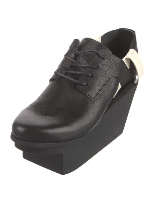 Trippen Leather Colorblock Pattern Pumps