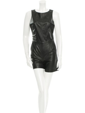 Tamara Mellon Leather Romper