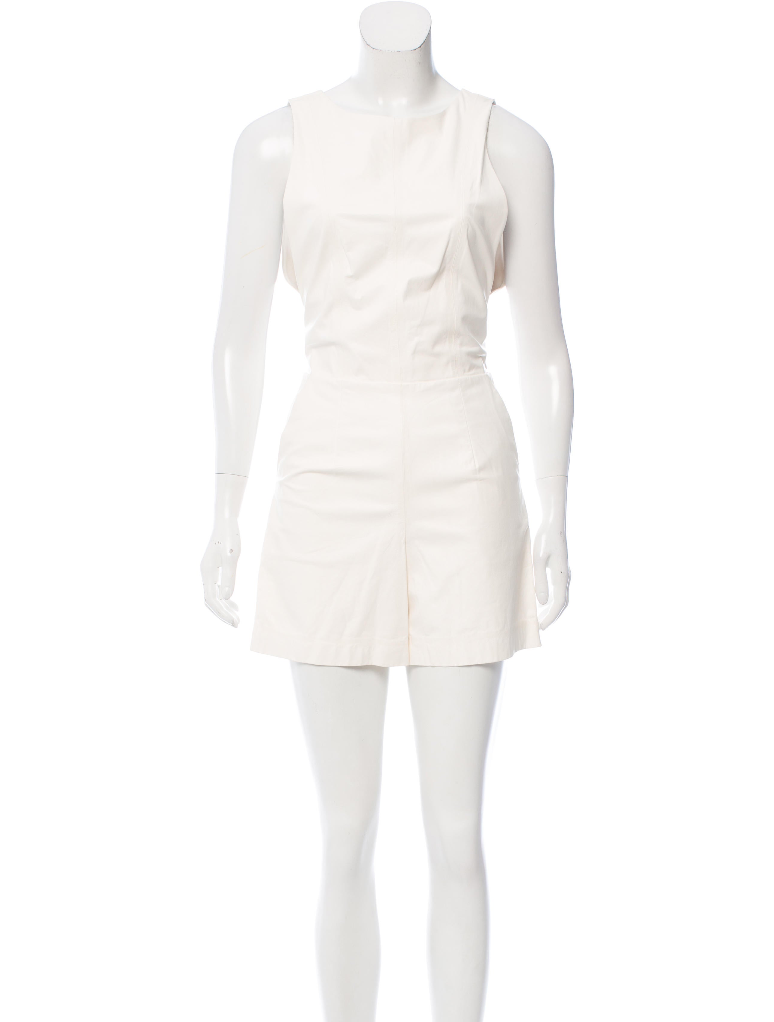 white leather romper