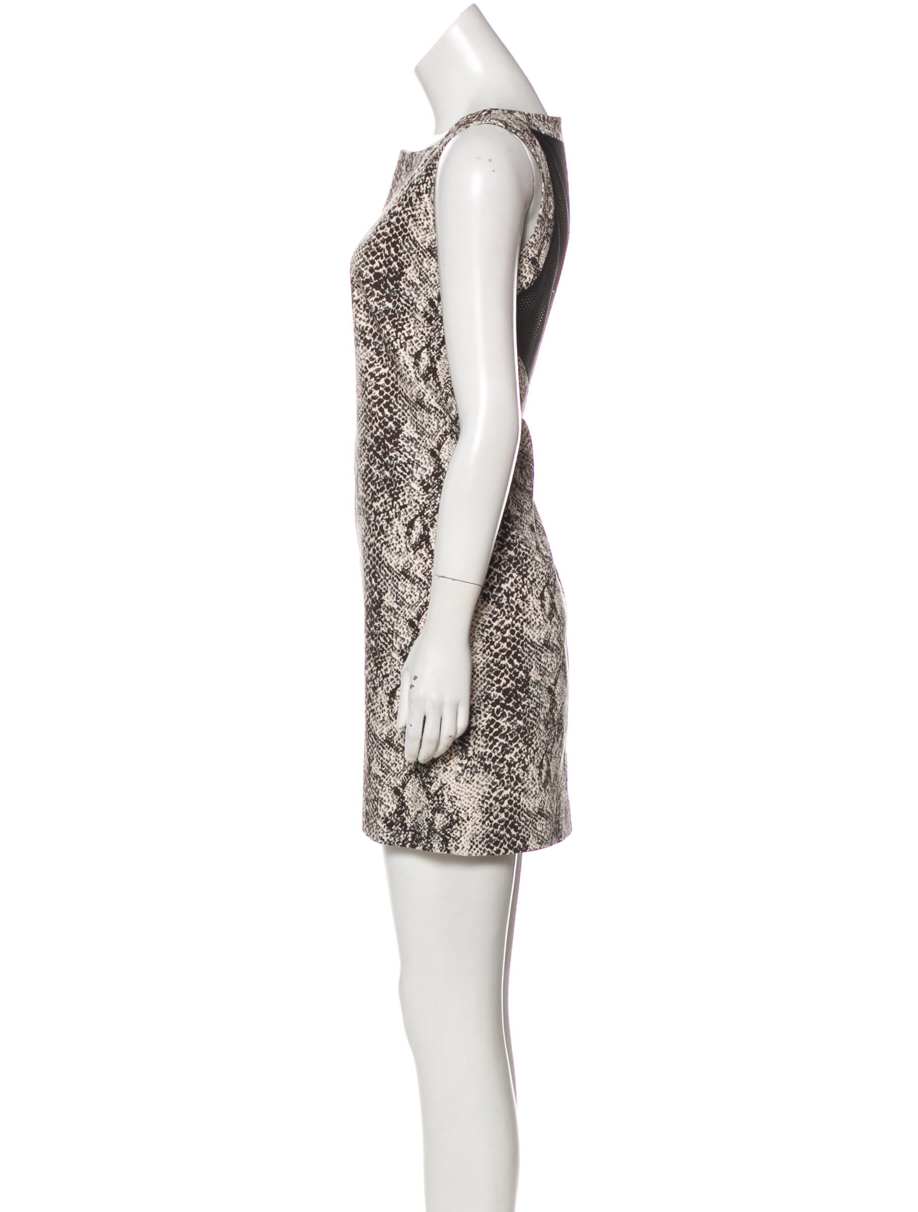 Tamara Mellon Animal Print Mini Dress