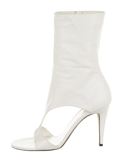 Tamara Mellon Leather Sock Boots White