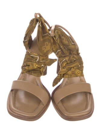 Tamara Mellon Leather Printed Sandals