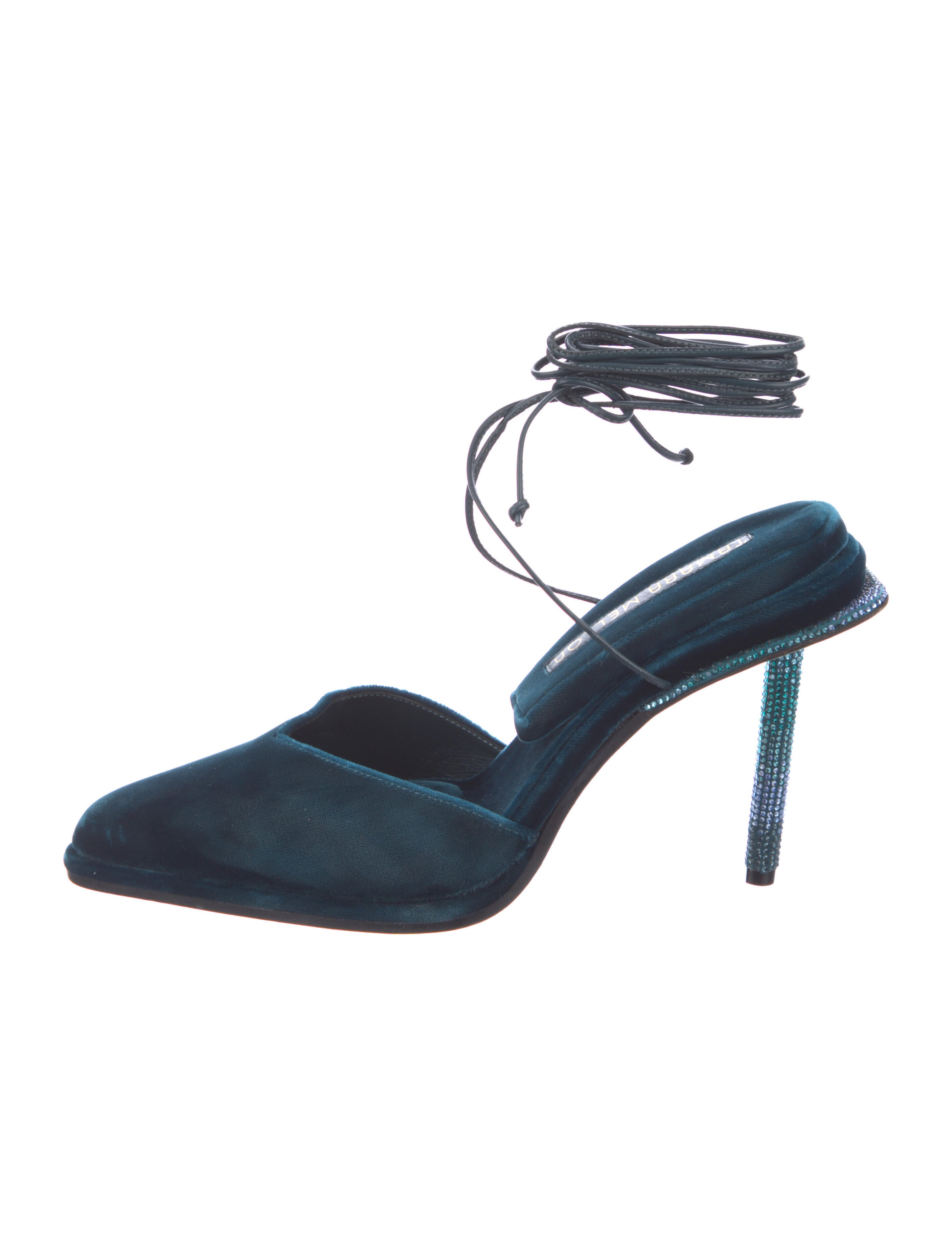 Tamara Mellon Velvet Crystal Embellishments D'Orsay Pumps