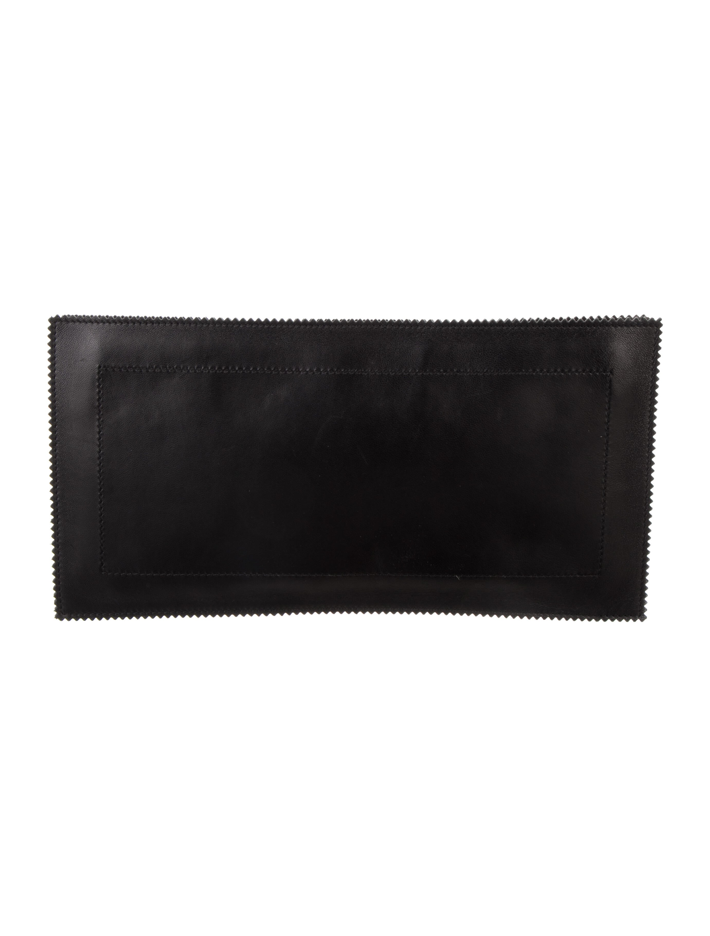 Tamara Mellon Leather Clutch Black Clutches, Handbags WTQ32934