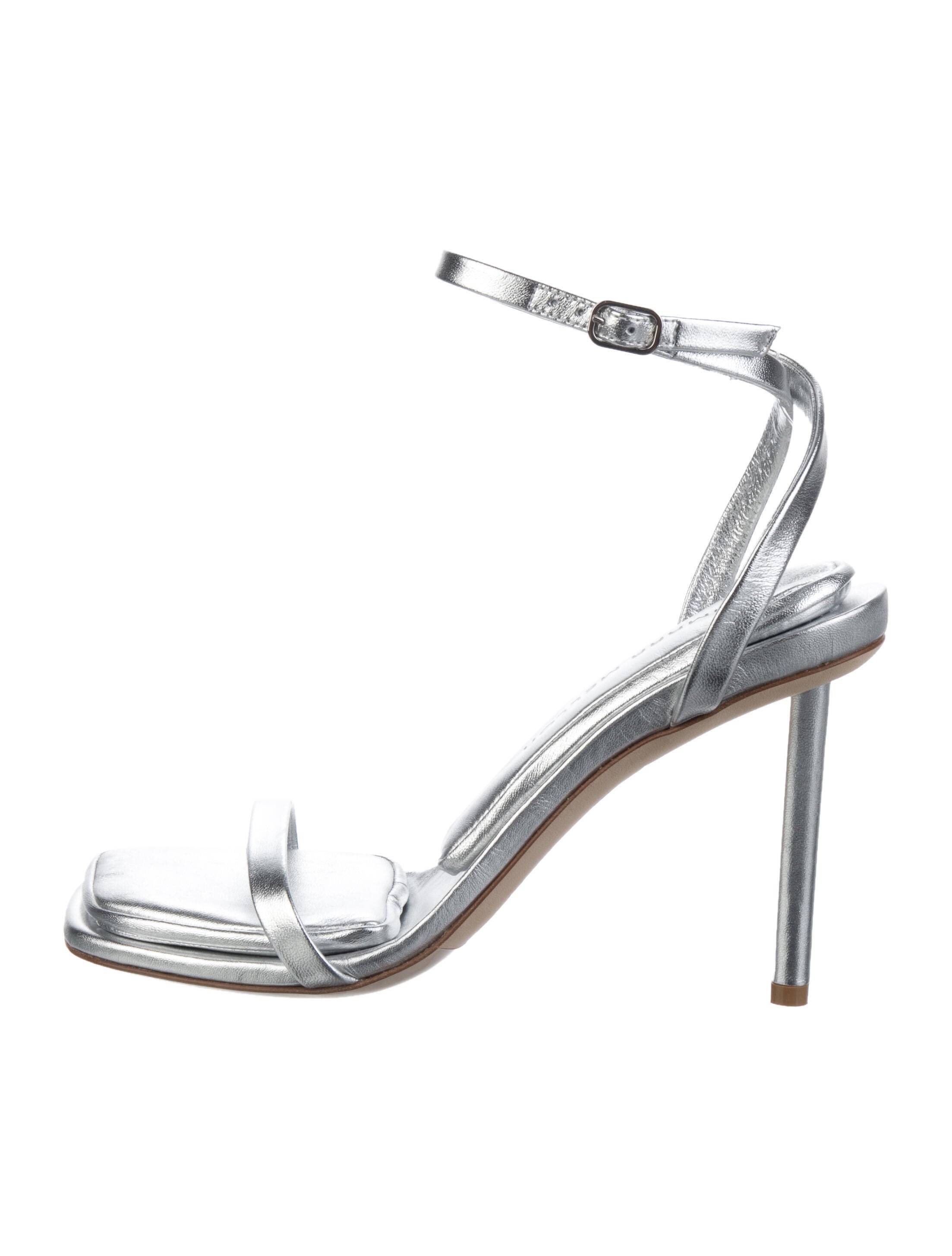 Tamara Mellon Patent Leather Sandals Silver Sandals, Shoes WTQ33118