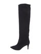 Tamara Mellon Suede Studded Accents Boots