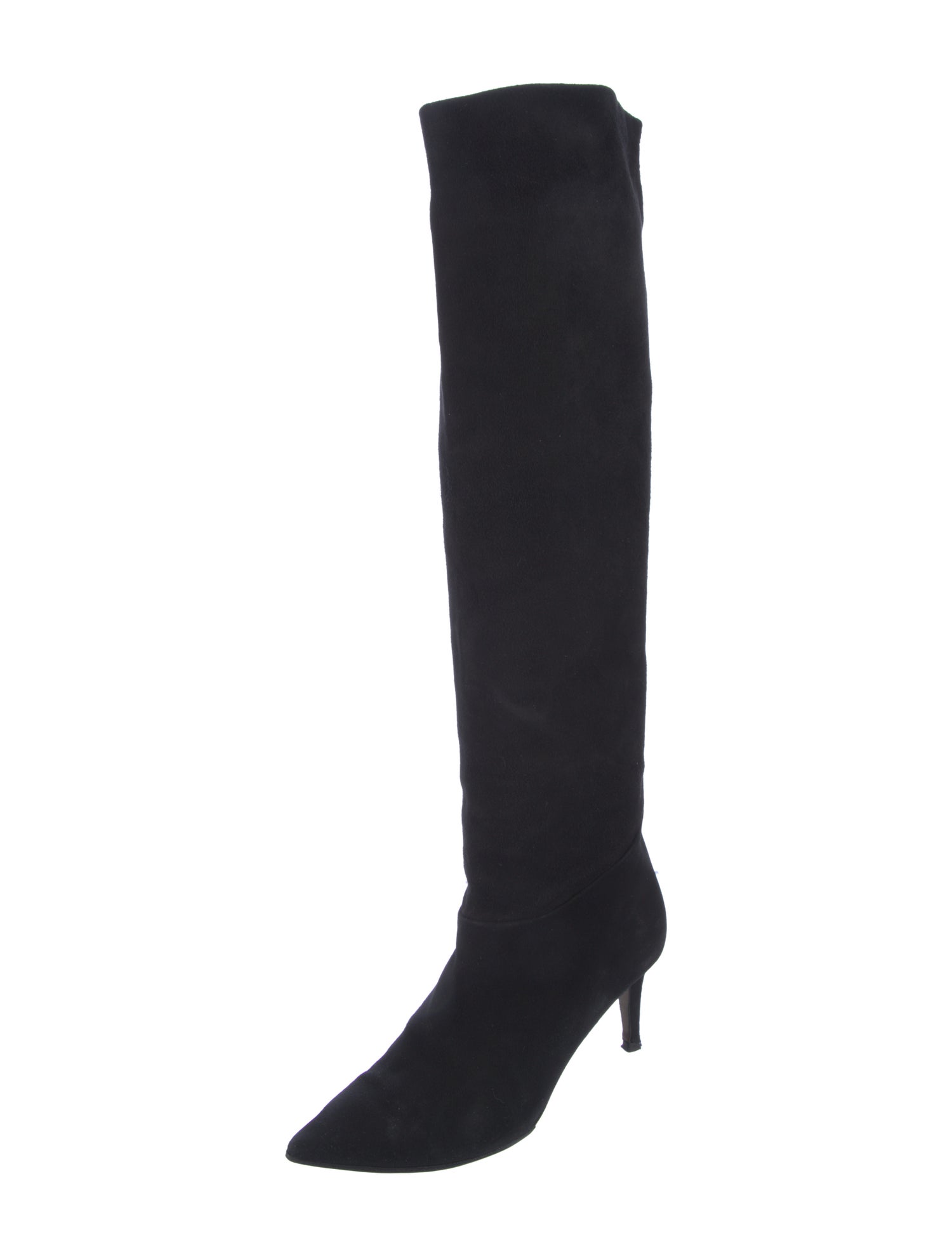 Tamara Mellon Suede Studded Accents Boots
