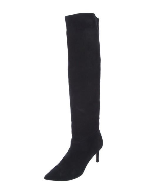 Tamara Mellon Suede Studded Accents Boots